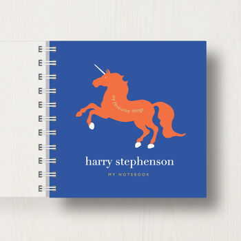 Personalised Kid's Unicorn Small Notebook, 7 of 9