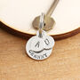 Grandma Gift Birth Flower Pewter Keyring, thumbnail 5 of 6