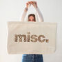 Oversized Tote Bag. Misc Bag. Large Canvas Shopper, thumbnail 2 of 3