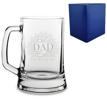 Personalised Best Dad Ever Beer Mug For Dad, 2 of 5