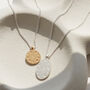 Reversible Initial And Zodiac Necklace In Silver Or Gold, thumbnail 4 of 4