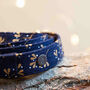 Navy Mistletoe Dog Collar, thumbnail 11 of 12