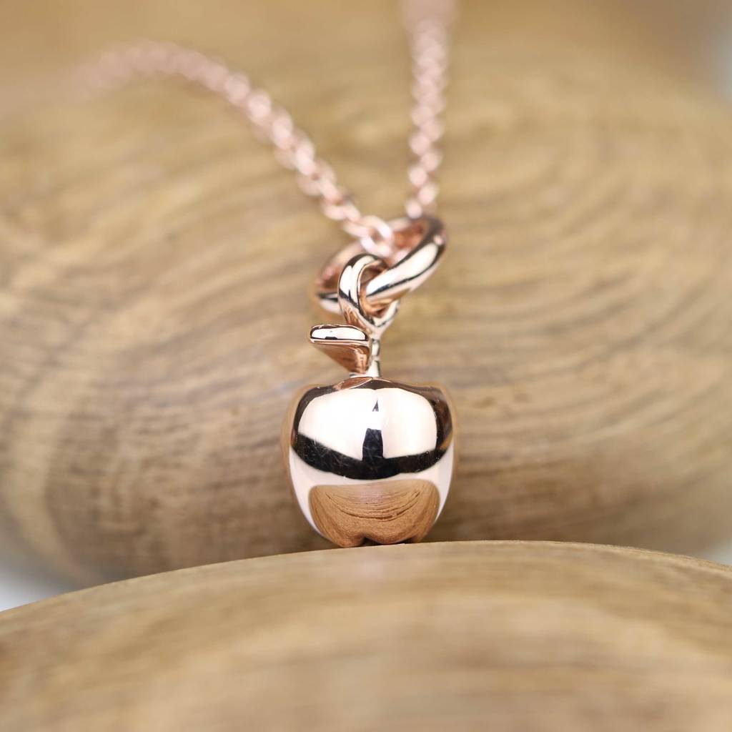 rose gold apple pendant by nest | notonthehighstreet.com