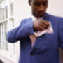 Mens Soft Pink Floral Pocket Square, thumbnail 7 of 12