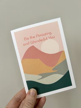 Be The Amazing And Wonderful You Positivity Card, 3 of 4