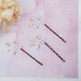 Set Of Three Diamante Bridal Hair Pins, thumbnail 2 of 4