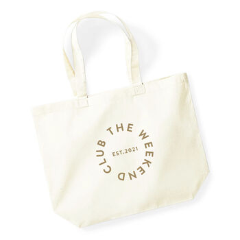 The Weekend Club Tote Bag Large Shopping Bag, 4 of 4
