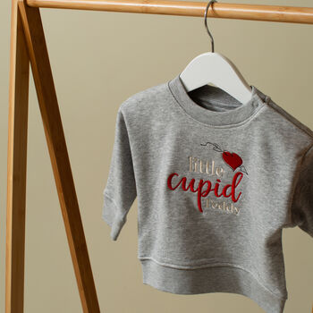 Personalised Little Cupid Children's Valentine's Jumper, 5 of 5