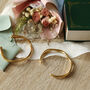 Wavy Gold Cuff Bangle, thumbnail 6 of 8