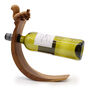 Carved Wooden Wine Holder Squirrel, thumbnail 1 of 3