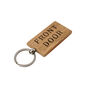 Bramble Farm 'Front Door' Rectangular Oak Keyring, thumbnail 3 of 4