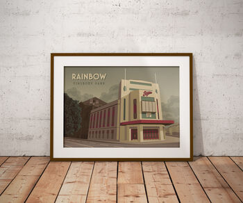 Rainbow Finsbury Park Travel Poster Art Print, 6 of 8