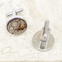 Personalised Vintage Round Watch Movement Cufflinks, thumbnail 3 of 7