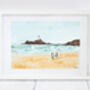 Cornwall Surf Beach Art Print, thumbnail 1 of 2
