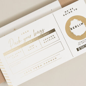 Holiday Reveal Boarding Pass Travel Ticket Gift, 3 of 5