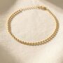 Ball Bead Chain Minimalist Dainty Gold Plated Bracelet, thumbnail 1 of 4