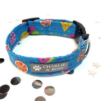 Blue Summer Dog Collar And Lead For Girl Or Boy Dogs, 3 of 8
