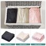 140 L Laundry Basket Hamper With Three Compartment, thumbnail 4 of 9