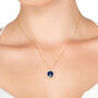 Beatrice Oval Gemstone Necklace Gold Plated Silver, thumbnail 1 of 12