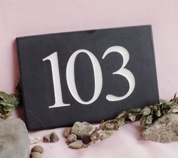 Personalised Slate House Number Signs, 10 of 11