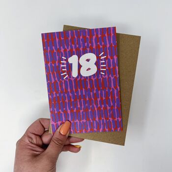 Fun Colourful 18th Birthday Card, 2 of 3