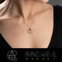 Birthstone Name Logo Necklace, 18 K Gold Plated Sterling Silver, thumbnail 3 of 8