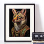 Fox In Period Costume Portrait Art Print, thumbnail 1 of 2