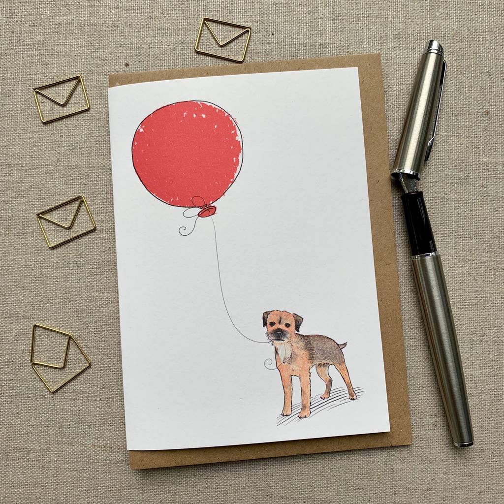 Personalised Border Terrier Birthday Card, 1 of 4