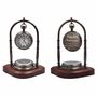 Personalised Bronze 10th Anniversary Desk Clock With Compass, thumbnail 1 of 10