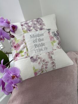 Mother Of The Bride Floral Cushion, 8 of 8