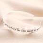 Laugh A Little Harder Meaningful Word Bangle In Silver, thumbnail 3 of 3