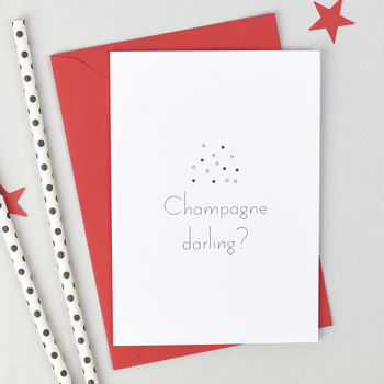 'Champagne Darling?' Congratulations Card, 2 of 6