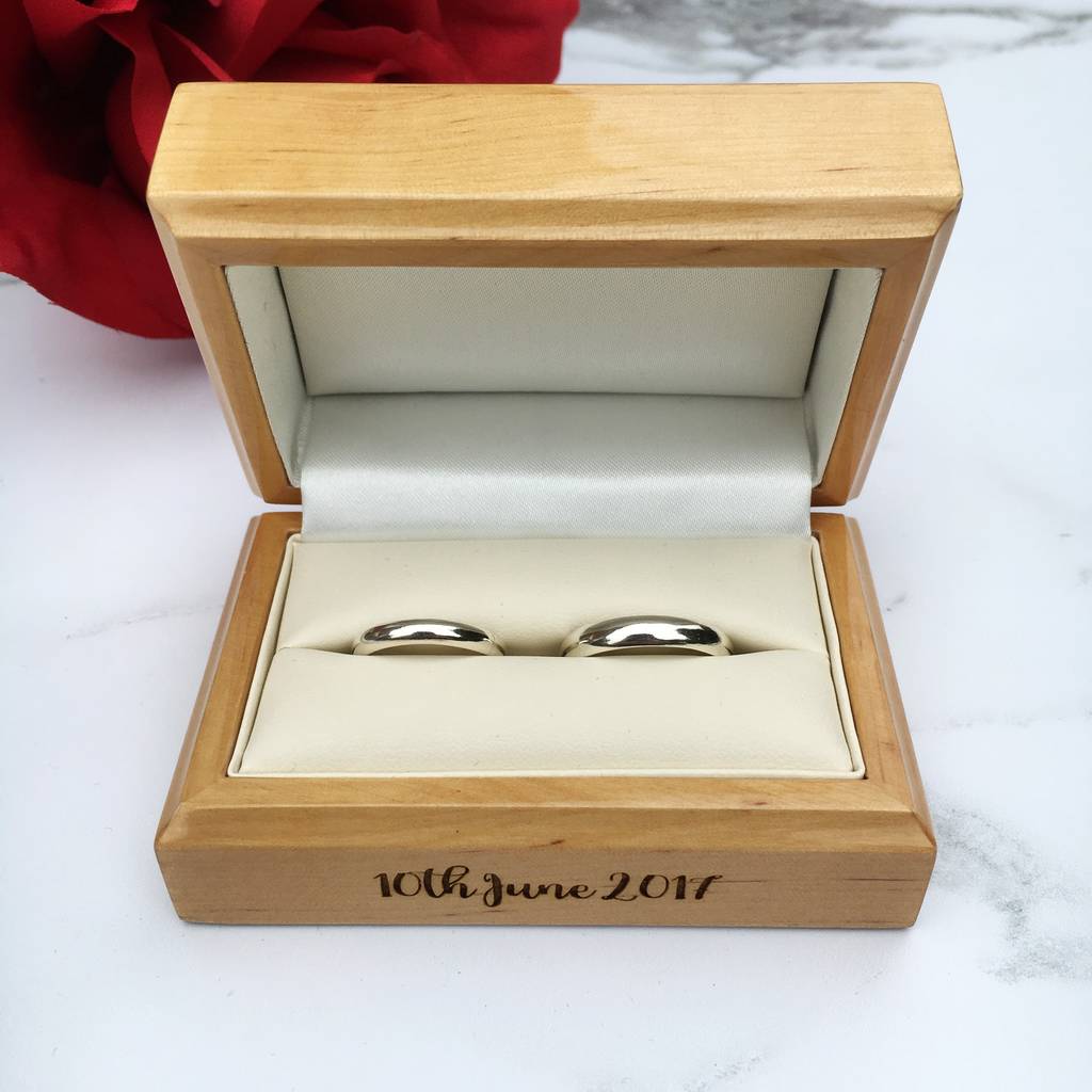 Personalised Wedding  Ring  Box  By Laser Made Designs  