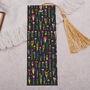Ditsy Floral Bookmark With Coloured Tassel, thumbnail 1 of 3
