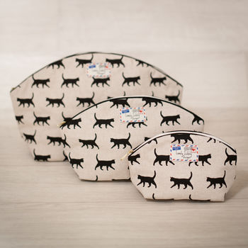 Cat Lovers Black Cats Gift Makeup Toiletry Wash Bag, 2 of 4