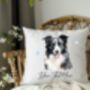 Personalised Border Collie Hearts Cushion Cover Gift, thumbnail 2 of 2