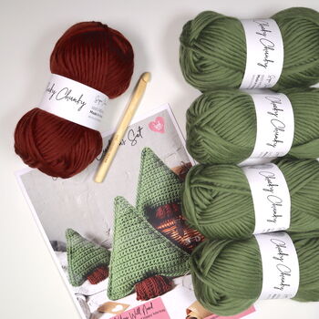 Pine Tree Cushion Crochet Kit, 8 of 8