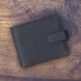 Personalised Mens Black And Tan Leather Wallet Rfid, thumbnail 9 of 9