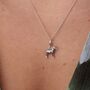 Zebra Charm Necklace, Sterling Silver Or Gold Plated, thumbnail 3 of 9