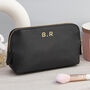 Monogrammed Vegan Leather Makeup Bag, thumbnail 1 of 12