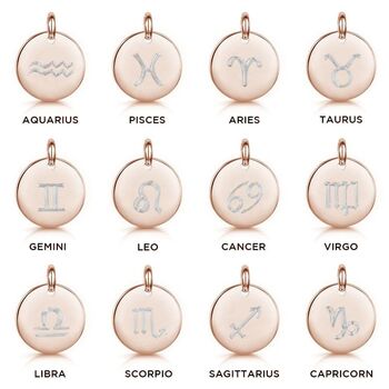 Personalised Rose Gold Plated Zodiac Symbol Necklace, 6 of 11