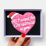 All I Want For Christmas Heart Letterbox Iced Cookie, thumbnail 1 of 11