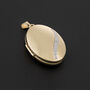 Personalised Large Solid 9ct Yellow Gold Diamond Oval Locket, thumbnail 2 of 7