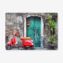 Placemats Featuring A Red Scooter In Italy, thumbnail 1 of 2