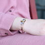 Large Colourful Butterfly Evil Eye Open Cuff Bangle, thumbnail 3 of 3