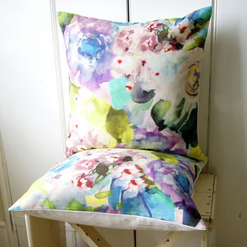 Watercolour Botanical Print Cushions, 2 of 3