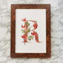 R Is For Rosehips Initial Print, Personalised, thumbnail 2 of 10