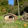 Prickles The Hedgehog Wooden House With Nesting Straw, thumbnail 2 of 6