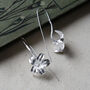 Sterling Silver Blooming Lily Statement Drop Earrings, thumbnail 4 of 6