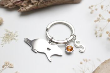 Personalised Cute Rat Keyring Rat Lover Gift. Rat Mom Gift, 5 of 8